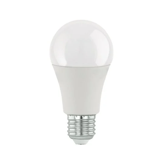 Bombilla LED E27 A60 11W, blanco cálido, opalino
