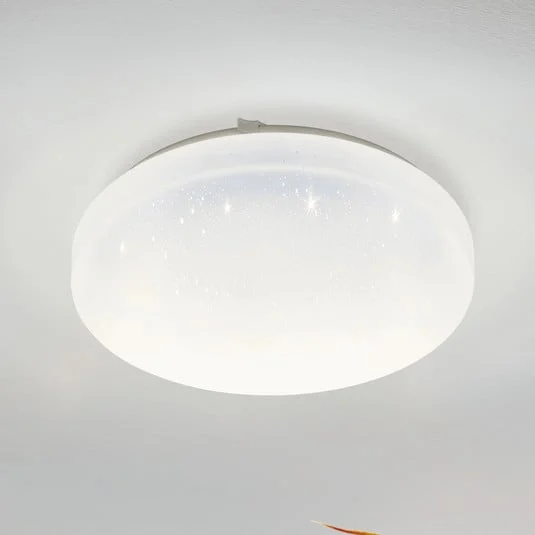 Lámpara LED de techo Frania-S efecto cristal Ø28cm