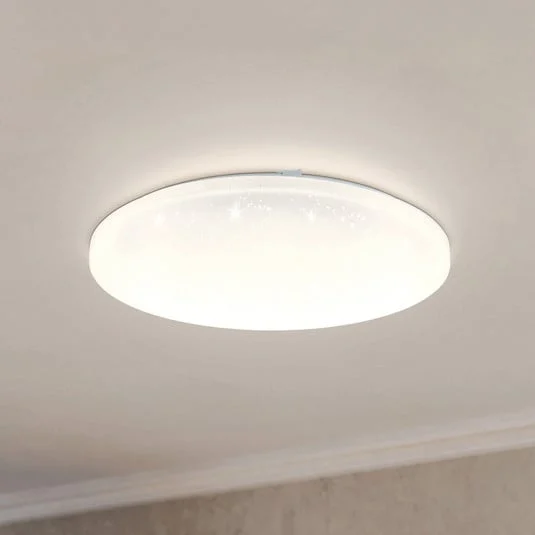 Lámpara LED de techo Frania-S efecto cristal Ø43cm