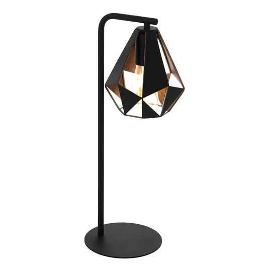 Lámpara de mesa Carlton 4 en negro/cobre