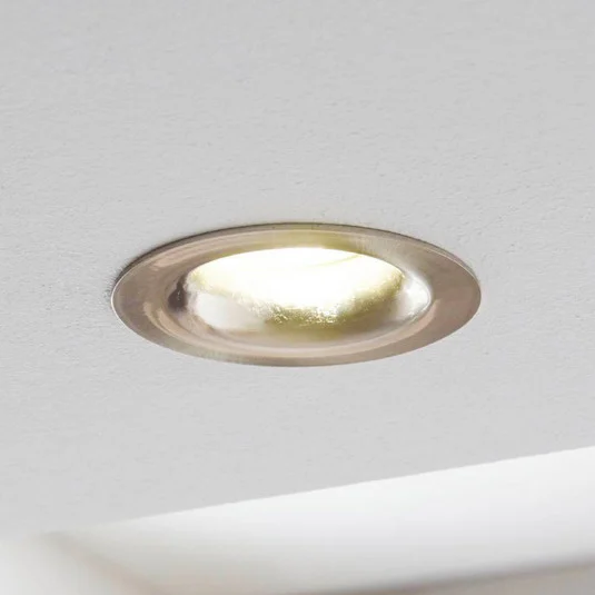 Foco LED Saliceto redondo rígido 2.700K níquel