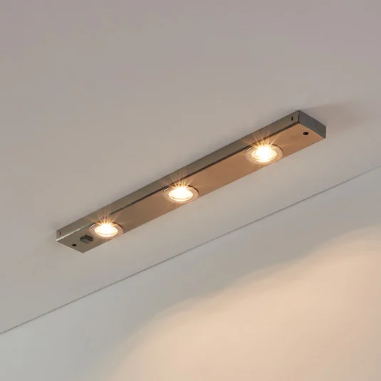 Lámpara bajo mueble Kob LED, níquel mate