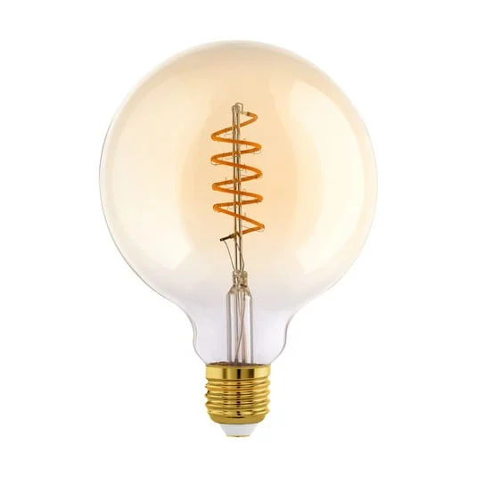 Bombilla LED globo E27 4W ámbar Ø 12,5 cm