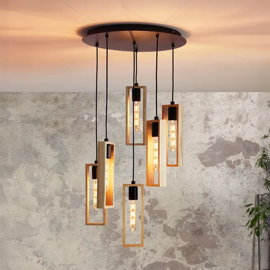 Lámpara colgante Littleton, 6 luces