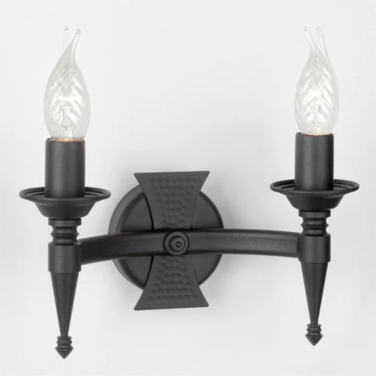 Lámpara de pared de 2 luces SAXON negro