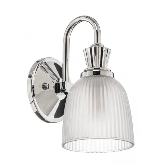 Aplique LED para baño Cora, 1 luz, IP44, cristal