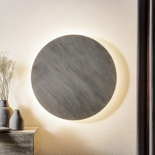 Escale Blade aplique LED, aspecto hormigón, Ø 59cm