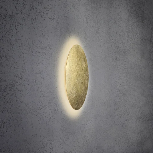 Escale Blade aplique LED, pan de oro, Ø 44 cm