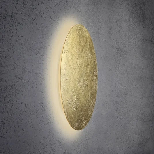 Escale Blade aplique LED, pan de oro, Ø 79 cm