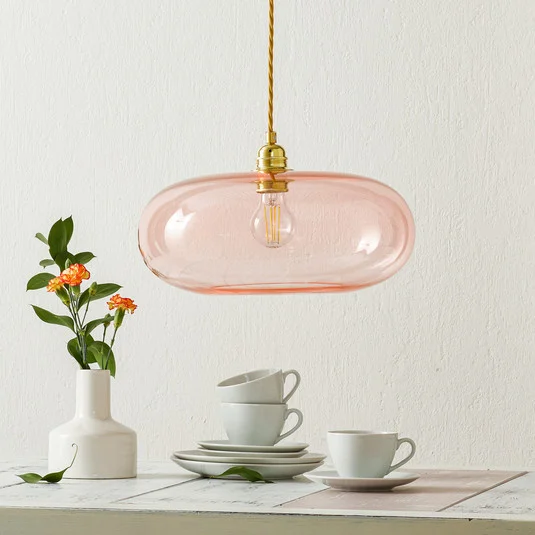 EBB & FLOW Horizon lámpara colgante rosa-oro Ø36cm