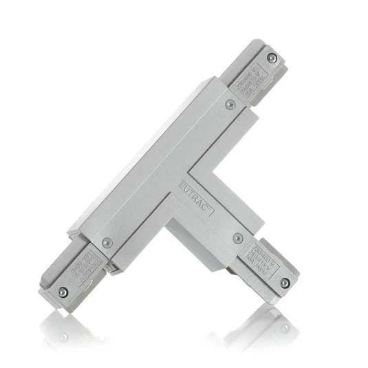 Conector en T Eutrac tierra interior derecha, plateado