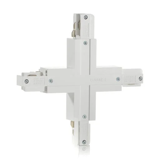 Conector Eutrac X con opción de alimentación, blanco