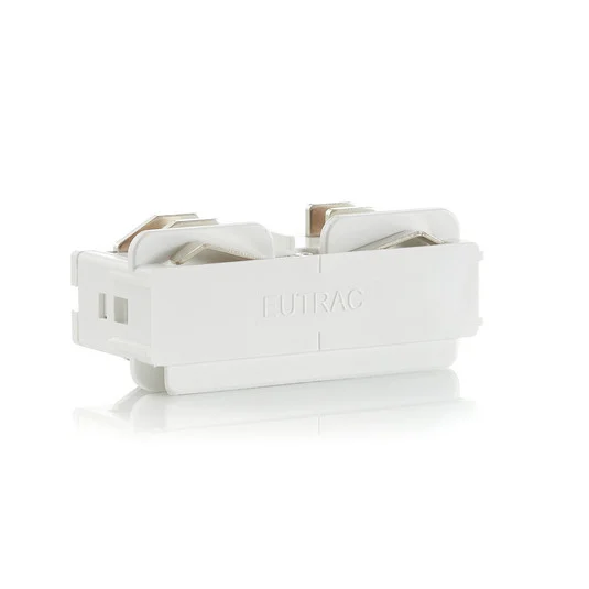 Conector longitudinal eléctrico trifásico Eutrac blanco