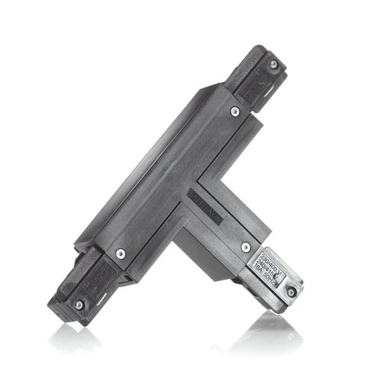 Conector en T instalación tierra exterior izquierdo negro