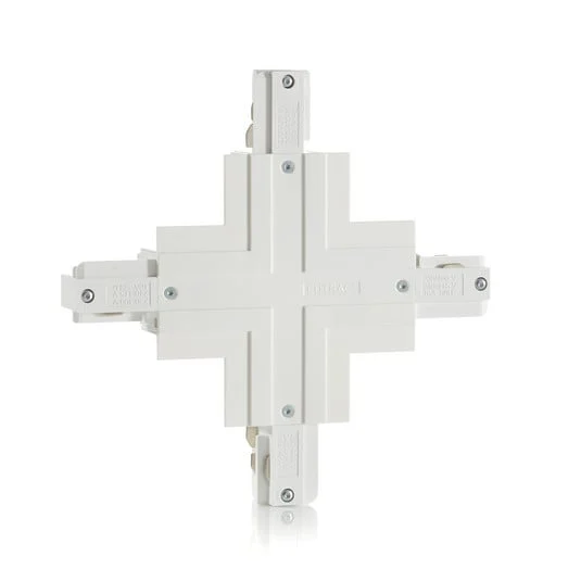 Conector Eutrac X Phase para carril empotrado, blanco