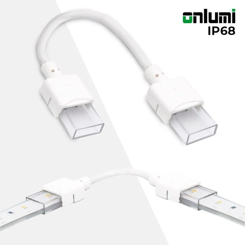 Conector tira LED estanco con cable - 2 pines - Tira 10 mm - IP68