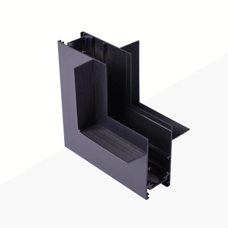 Unión en L para carriles magnéticos empotrables 20mm - Vertical