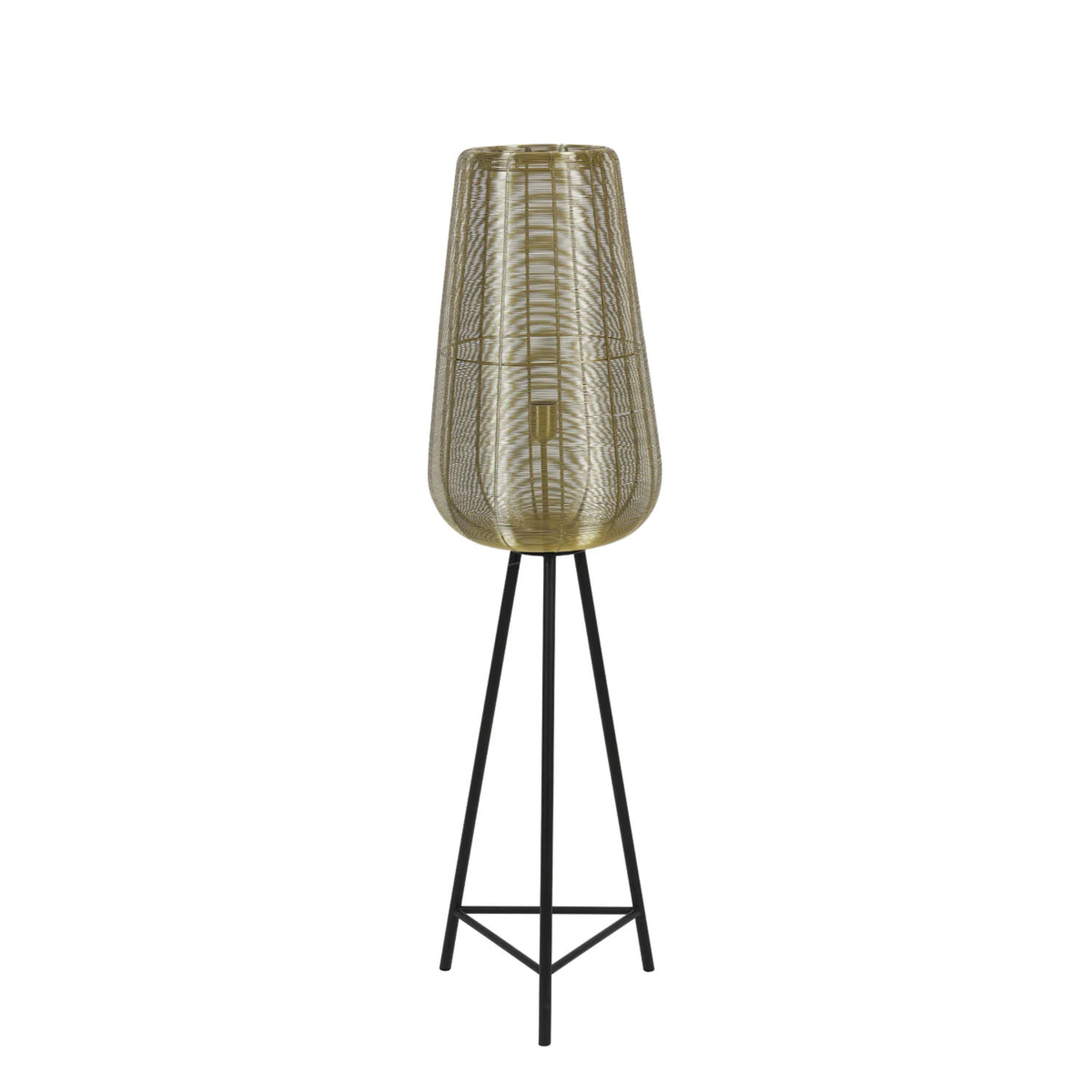 Lámpara de pie de alambre dorado Light & Living Adeta