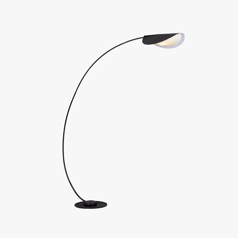 Mira Moderna Geométrica Metal LED Lámpara de Pie Negra