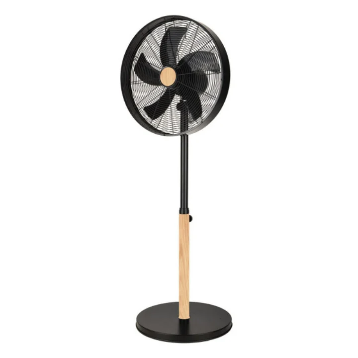 Ventilador de Pie Negro / Haya 50W Metal / Policarbonato Motor AC