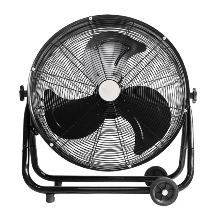 Ventilador de Pie Negro 240W Metal / Aluminio Motor AC