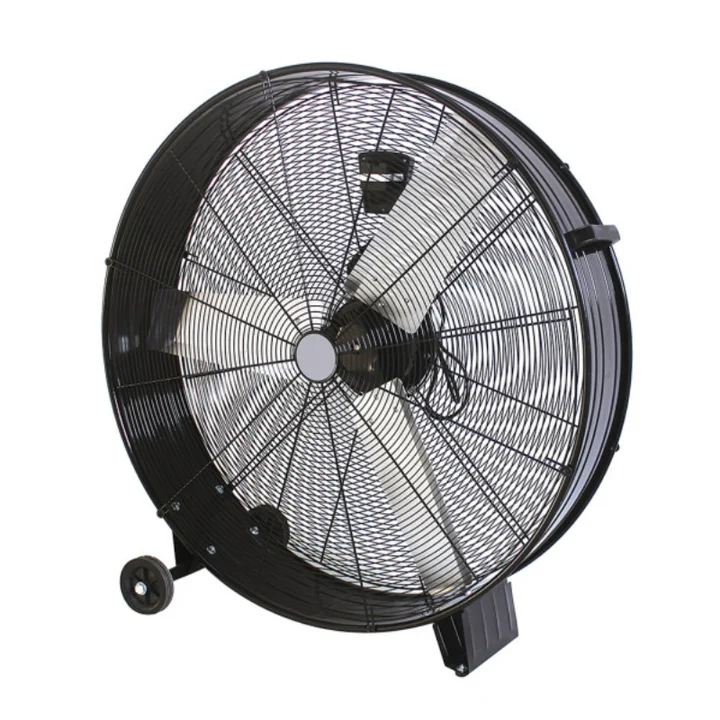 Ventilador de Pie Negro 360W Metal / Aluminio Motor AC