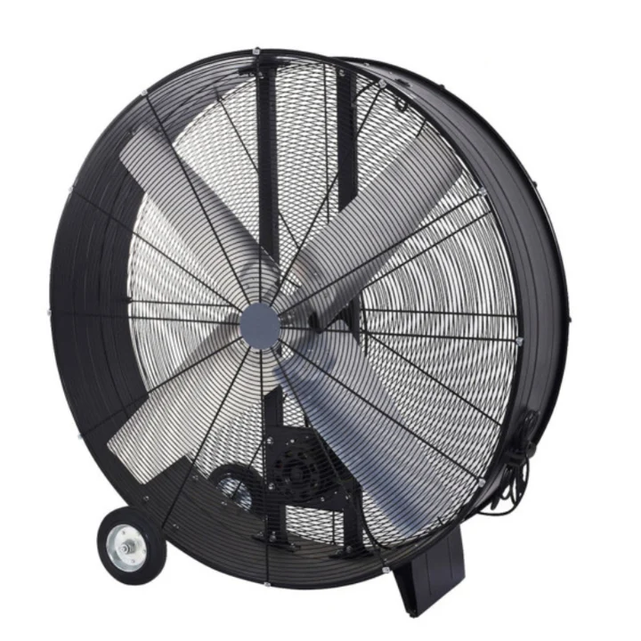 Ventilador de Pie Negro 1000W Metal / Aluminio Motor AC