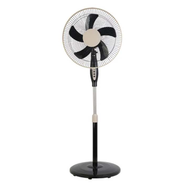 Ventilador de Pie Negro/Beis 45W Aluminio / Policarbonato Motor AC