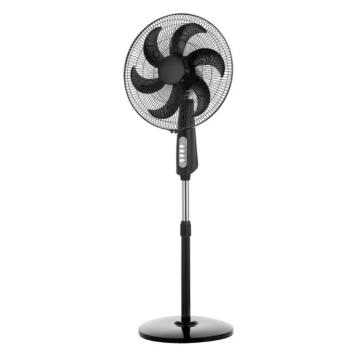 Ventilador de Pie Negro 85W Aluminio / Policarbonato Motor AC