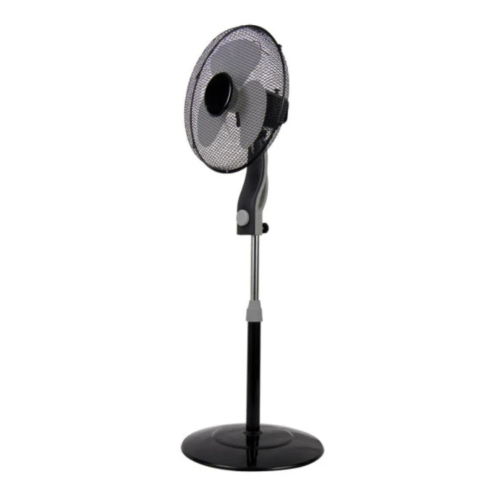 Ventilador de Pie Negro/Gris 45W Aluminio / Policarbonato Motor AC