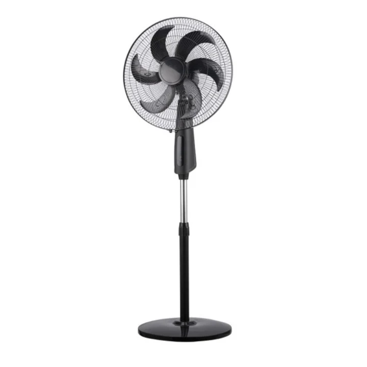Ventilador de Pie Negro Aluminio / Policarbonato Motor AC con  y Mando a Distancia incluido