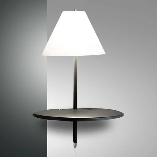 Aplique LED Goodnight, puerto USB blanco-antracita