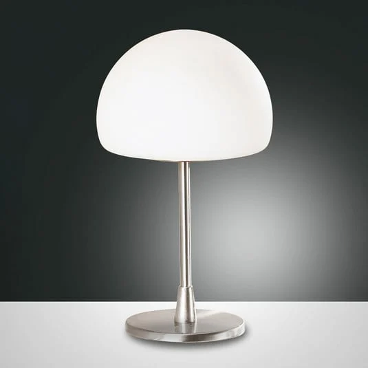 Lámpara de mesa LED Gaia, atenuador táctil, cromo