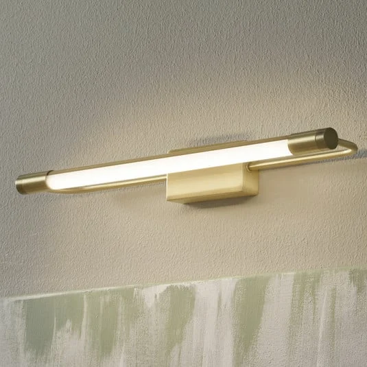 Aplique LED Rapallo, latón, IP44, 40 cm