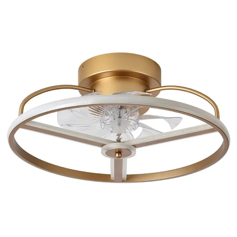 Ventilador de Techo LED Dorado 60W  Metal / ABS / Policarbonato Motor DC con Temporizador Mando a Distancia Palas Retráctiles  Verano e Invierno