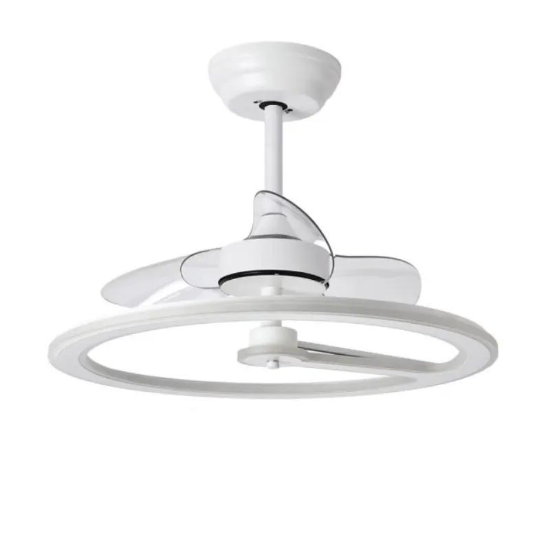 Ventilador de Techo LED Blanco 110  Metal / ABS / Policarbonato Motor DC con Temporizador Mando a Distancia Palas Retráctiles  Verano e Invierno