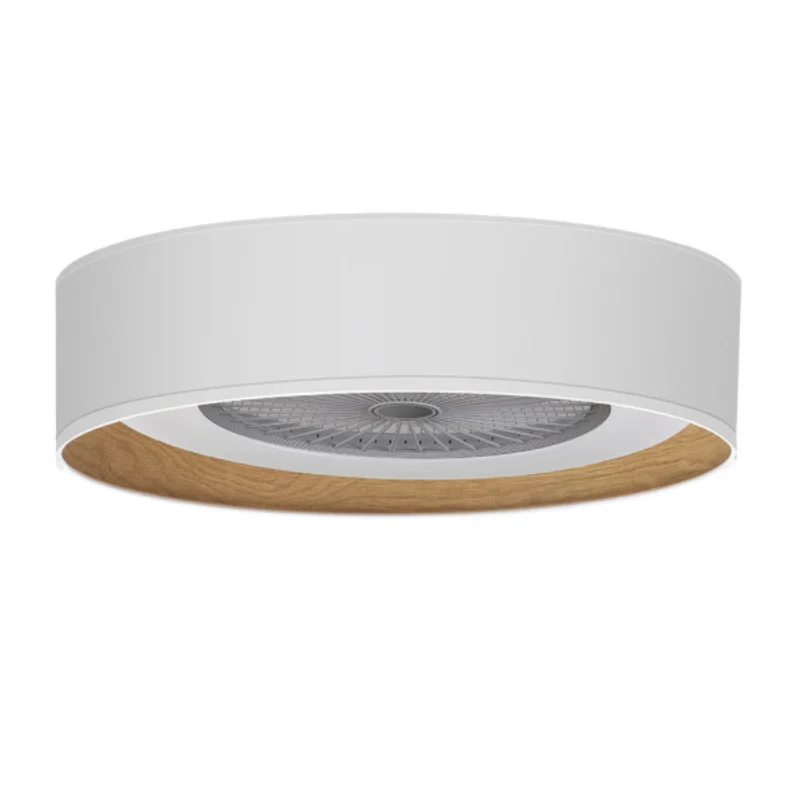 Ventilador de Techo LED Blanco/Madera Clara 72W  Metal/Textil/Policarbonato Motor AC con Temporizador Mando a Distancia Palas Retráctiles  Verano