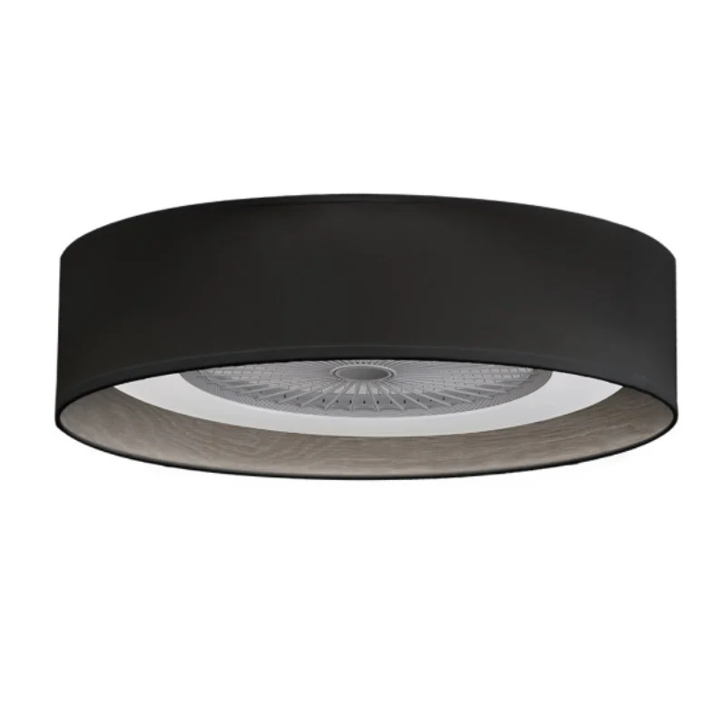 Ventilador de Techo LED Negro/Madera Gris 72W  Metal/Textil/Policarbonato Motor AC con Temporizador Mando a Distancia Palas Retráctiles  Verano