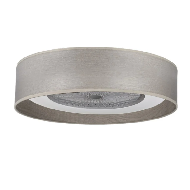 Ventilador de Techo LED Madera Gris 72W  Metal/Textil/Policarbonato Motor AC con Temporizador Mando a Distancia Palas Retráctiles  Verano