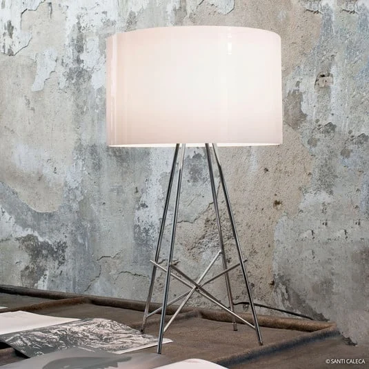 FLOS Ray T lámpara de mesa, pantalla blanca