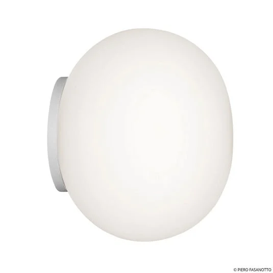 Lámpara de espejo/aplique FLOS Mini Glo-Ball, blanco/ópalo