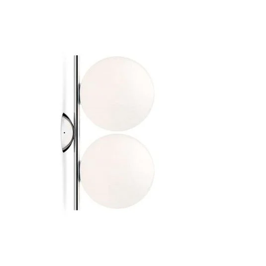 Aplique de pared FLOS IC C/W1 cromado Ø 20 cm