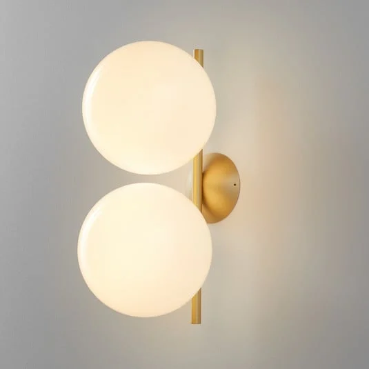 Aplique de pared FLOS IC C/W1 Double latón Ø 20 cm