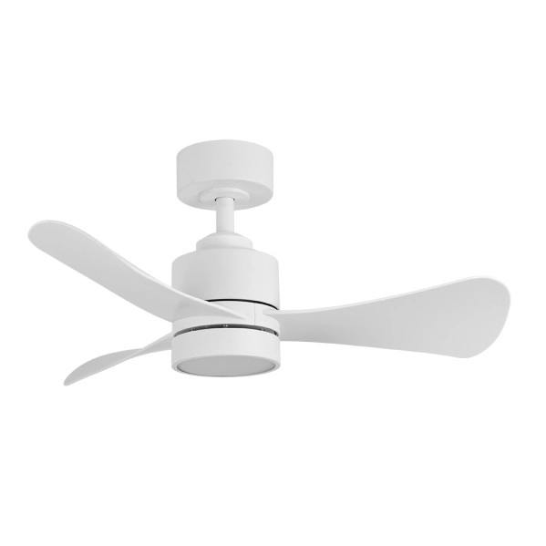 Ventilador de Techo LED Blanco 18W  Metal / ABS / Policarbonato Motor DC con Temporizador Mando a Distancia Palas Retráctiles  Verano e Invierno