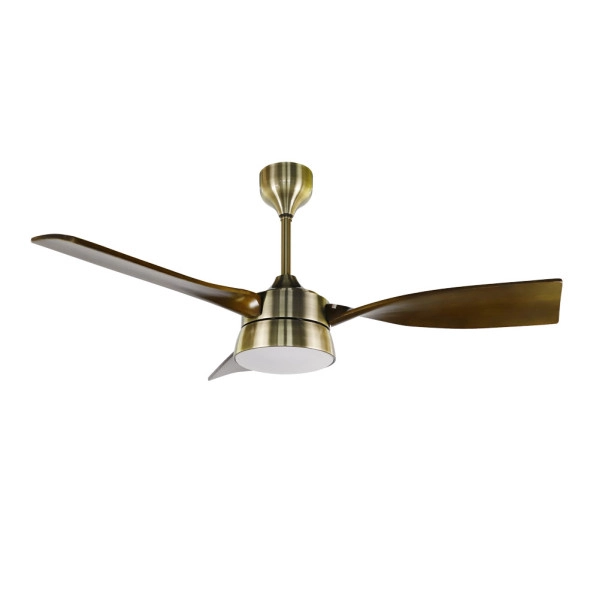 Reacondicionado – Ventilador de Techo LED Cuero / Roble 24W  Metal / Madera / Policarbonato Motor DC con Temporizador Mando a Distancia Palas Retráctiles  Verano e Invierno