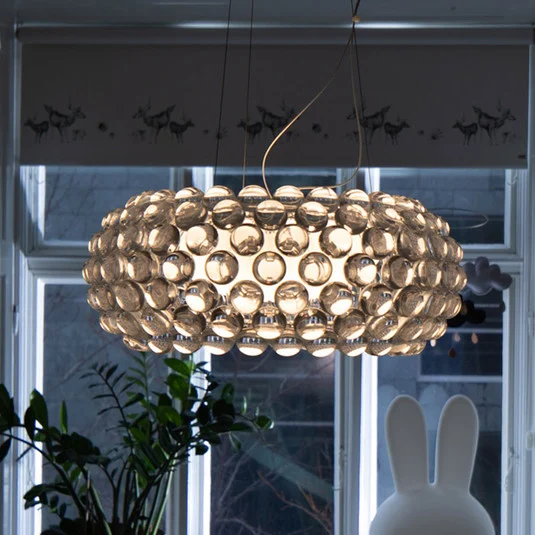 Foscarini Caboche Plus media péndulo on/off gris
