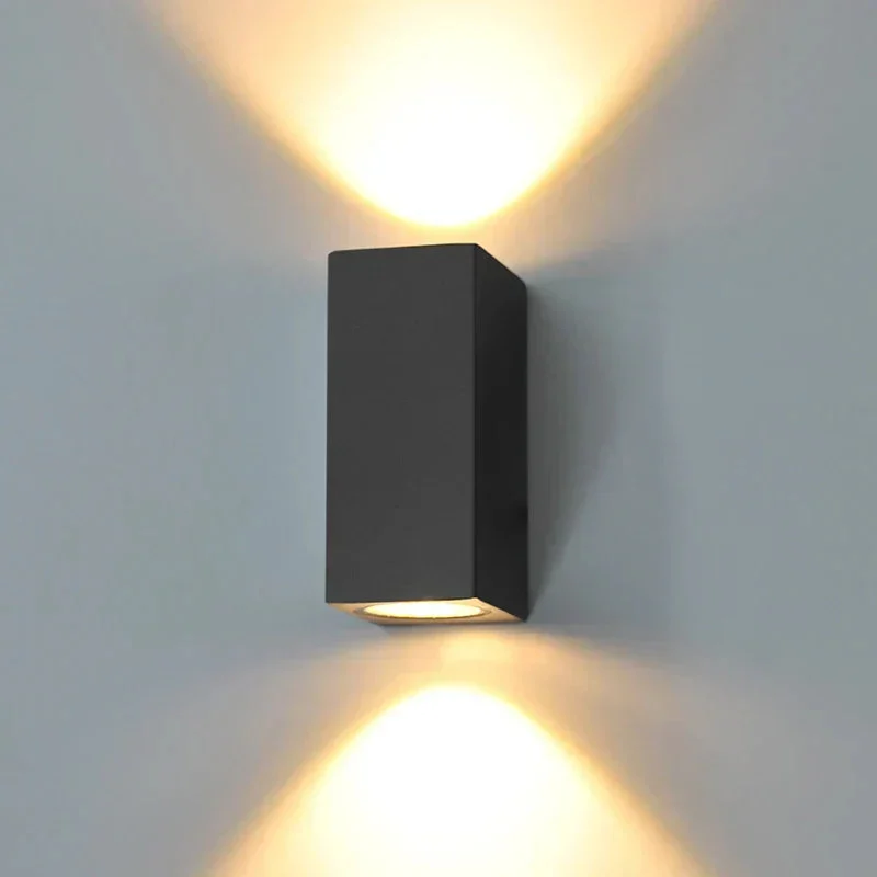 LuzAltura - Lámpara de Pared Negro LED Exterior Moderna IP65