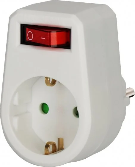 Enchufe Múltiple de Superficie Tipo F Schuko con Interruptor