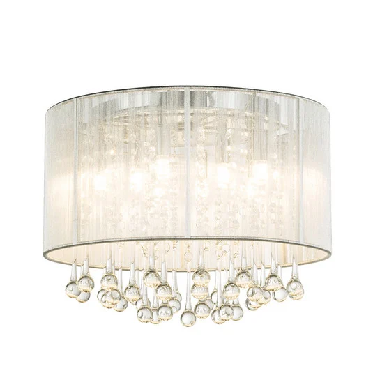 Lámpara LED de techo plata Sierra con colgante