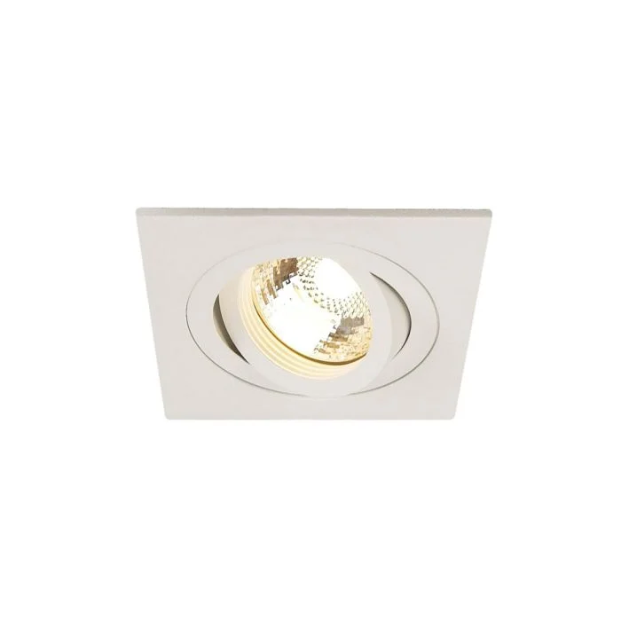 SLV Foco LED New Tria Cuadrado Blanco | Recorte 78mm - Max 50W GU10